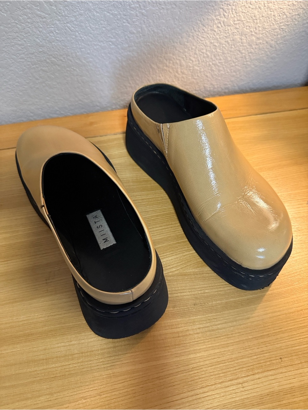 Miista Kristi Mules - Toffee Crinkle Leather SZ38 EU - Picture 3 of 10